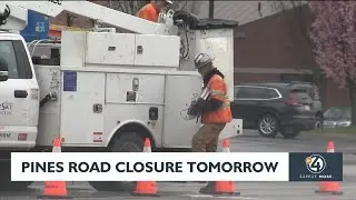 Pines road closure tomorrow