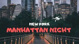 Manhattan, New York (NYC) Night Drone 4K 2022