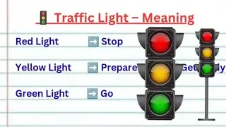 Traffic Signal Meaning | Traffic LightMeaning | Red Green Yellow Light Meaning