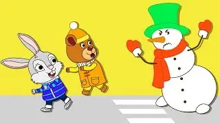 Bunny Family Building A Castle Cartoon For Kids