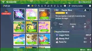 Pok&eacute;mon Scarlet and Violet - How to Craft TM 082 (Thunder Wave) using TM Machine