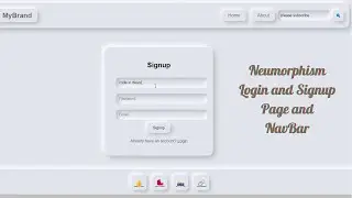 Neumorphism Login and Signup Page Tutorial | Navbar | Creative Code Craft (C3)