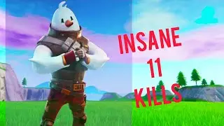 insane 11 kills|fortnite|snowmando skin|beast gaming