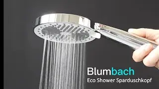 Blumbach Eco Shower Sparduschkopf | wassersparende Duschbrause 6 Liter | Brausekopf extrem  sparsam