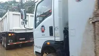 Road clearing operation of muddy road along Km4 in La Trinidad, Benguet