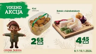 Crvena jabuka market - Vikend akcija 8.1. - 10.1.2026.