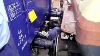 ED WAP4 Getting Coupled to West Coast Express at Chennai Central.