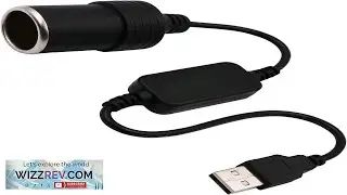 WYMECT USB A Male to 12V Car Cigarette Lighter Socket Female Converter