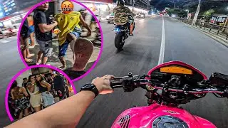 HORNET ROSA E MT-07 PARANDO TUDO 😍🔥