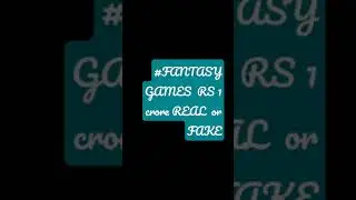 # fantasy games 1 crore  REAL or FAKE # shorts #vocal for local friends