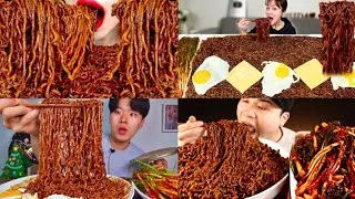 Mukbang Spicy BLACK BEAN NOODLES | Koreanfood | THE BEST OF MUKBANG COMPILATION 