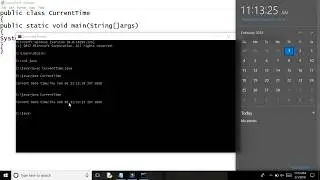 Java:program for Current Time and date.[CMD]