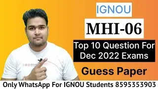 IGNOU MHI-06 GUESS PAPER | IGNOU MHI GUESS PAPER | IGNOU FREE GUESS PAPER | STUDY HEIGHTS |