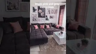 Blush pink and grey living room ideas..#homedecor #homedesign