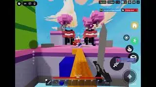 playing bedwars with my friend