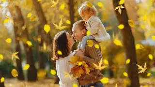 60 Golden Autumn Leaves Overlays, Falling Leaf High-Res PNGs for Nature, Portraits, Family, Couples