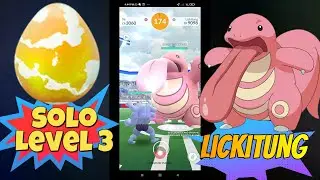 SOLOING LICKITUNG RAID BOSS LEVEL 3 POKEMON GO