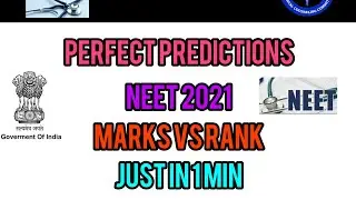 NEET 2021 Marks vs Rank🔥_Perfect Predictions🕵️
