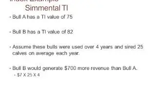 Genetic Selection Tools in Beef Cattle Economic Indexes