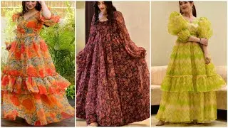 Summer 💥2022 beautiful long frock design #trending #summer #frock#fashion #fashionera #gownfrock