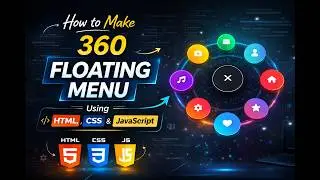 Create a 360° Floating Menu Using HTML, CSS & JavaScript 🚀