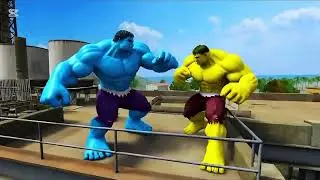 Blue Hulk vs Green Hulk 😱 Giant Power Fight | Hulk Destruction Gameplay