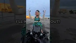 This mom CRASHED OUT on me 😭 #biker