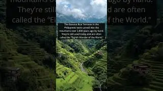 Hand-Carved Beauty Over 2,000 Years Old #banauericeterraces #eightwonder #philippines