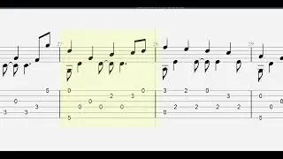 Black is the Color of My True Love's Hair full tablature/sheet music for solo fingerstyle guitar