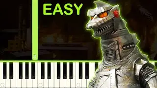 MECHAGODZILLA&acute;S THEME - EASY Piano Tutorial