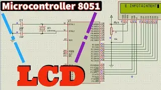 Microcotroller 8051 Interface with lcd Display \ how to simulate 8051 with LCD display #8051 #LCD