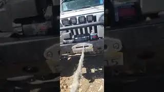 jeep tj rolling in winch rope recovery#short
