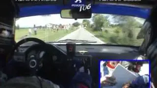6&deg; RALLY CITTA' DI SCORZE' 2009 camera car con incidente di Adriani-Adriani