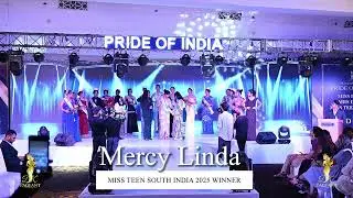 Crowning Moment Mercy Linda has been crowned Miss Teen South India 2025 Winner