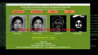 Emotion Recognition From Face Expression Using CNN Python Project Code | Final Year Projects