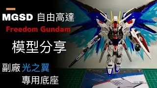 【模型分享 1】MGSD 自由高達 Freedom Gundam｜副廠光之翼&底座 #gundam #bandai #gunpla #模型 #高達seed 