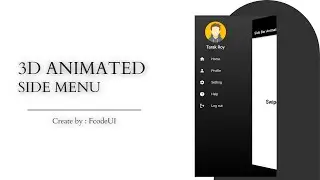 Flutter Ui | 3D Side Menu | Flutter | flutter app development | flutter app | tutorial flutter