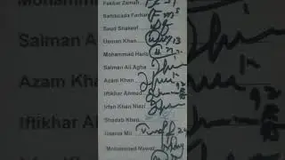 All 29 Pakistan cricket team member autograph Bat recieved