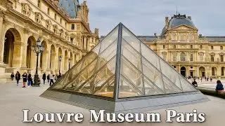 4K Louvre Museum Paris France 🇫🇷 | walking Tour of Paris City Centre | Op&eacute;ra House Paris | UHD 60FPS