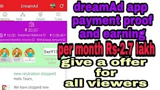 dream ad app payment proof. earning apps