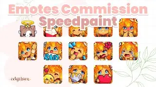 Custom Twitch Emotes Commission For QueenieBebee | CSP Speedpaint Timelapse