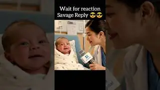 Savage Baby Replies Like a Boss 😎😂 #viral #funny #babyinterview #cutebaby #ai #shorts