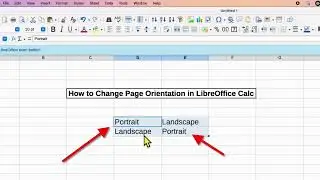 How to Change Page Orientation In LibreOffice CALC