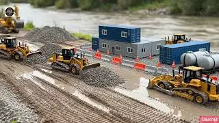 DIY Building a Miniature Model of the Three Gorges Dam Using Tiny Machinery | Little Builder World