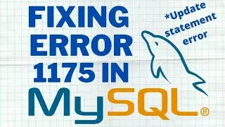 Update/delete statement error fix in MYSQL || [HD]