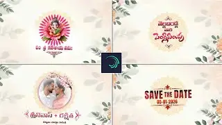⚡Amazing Wedding Invitation Video Editing In Alight Motion❤️👌||Telugu Video Editing...