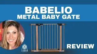 Babelio Metal Baby Gate with Wood Pattern, 29-40