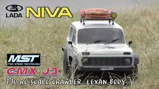 Russian SUV 1977 Lada Niva Лада Нива | 4x4 Lexan body | mst cmx j3 | Off Road Trail ep 03