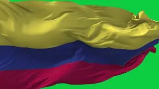🚩Colombia  Flag Waving | GREEN SCREEN & CHROMA MATTE🚩