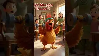 Murgha Bana Gym Trainer 😂 | AI Cartoon Short| #chickenfunny #funny #3d #viralshorts
